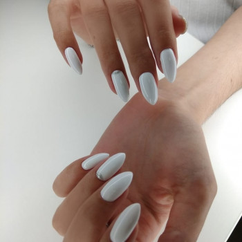 Manicure with regular nail polish 