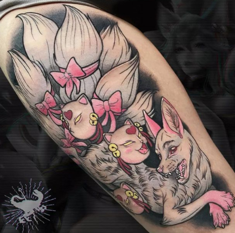 Кицунэ, photo - Тату салон Dino Tattoo