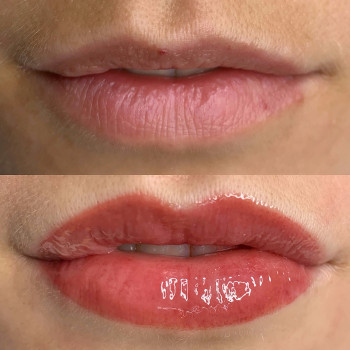 Перманент губ. Акварельная техника.