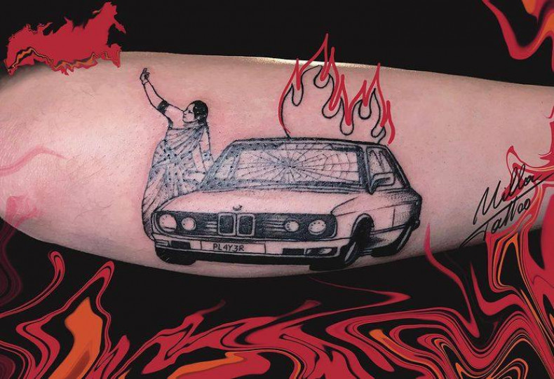 Männer Arm Auto, photo - Permanent Make-up-Meister Milla