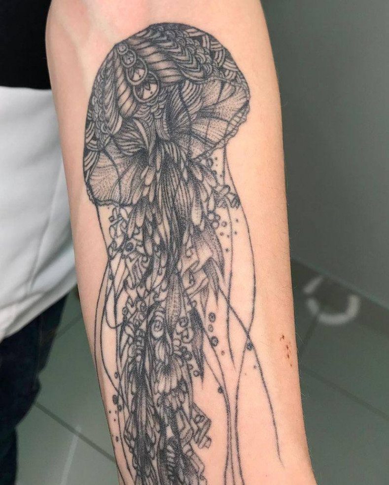 Männer Arm Qualle, photo - Permanent Make-up-Meister Milla