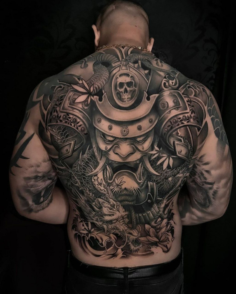 Men big back, photo - Tattoo Master Mikhail