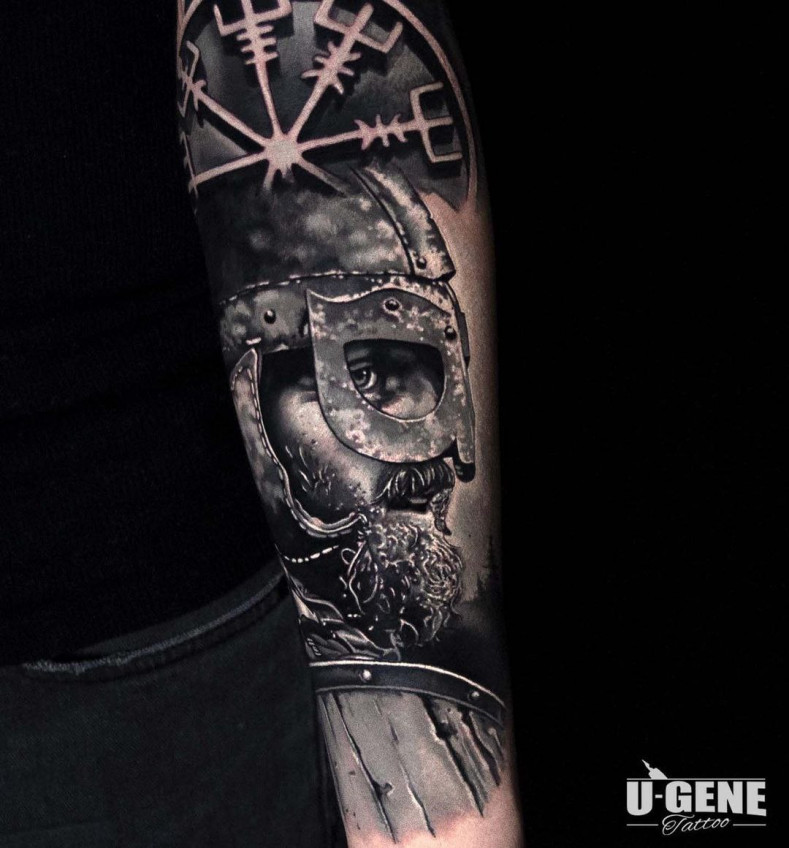 Männer Arm krieger, photo - Tattoo-Meister Yudzhin