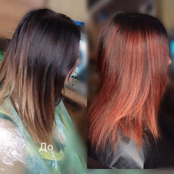 Окрашивание волос краской клиента