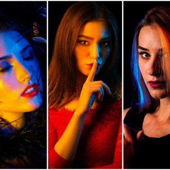 Женский портрет. Арт проекты. Яркая неоновая фотосессия. Art
