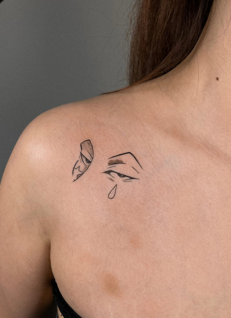 Женские глаз на ключице, photo - Тату салон Sensual Tattoo