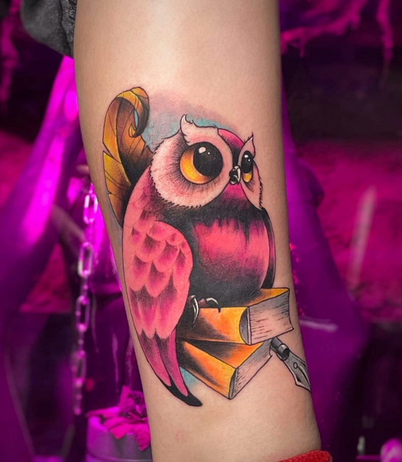 Arm book cartoons, photo - Tattoo Studio Dvrivrtattoo
