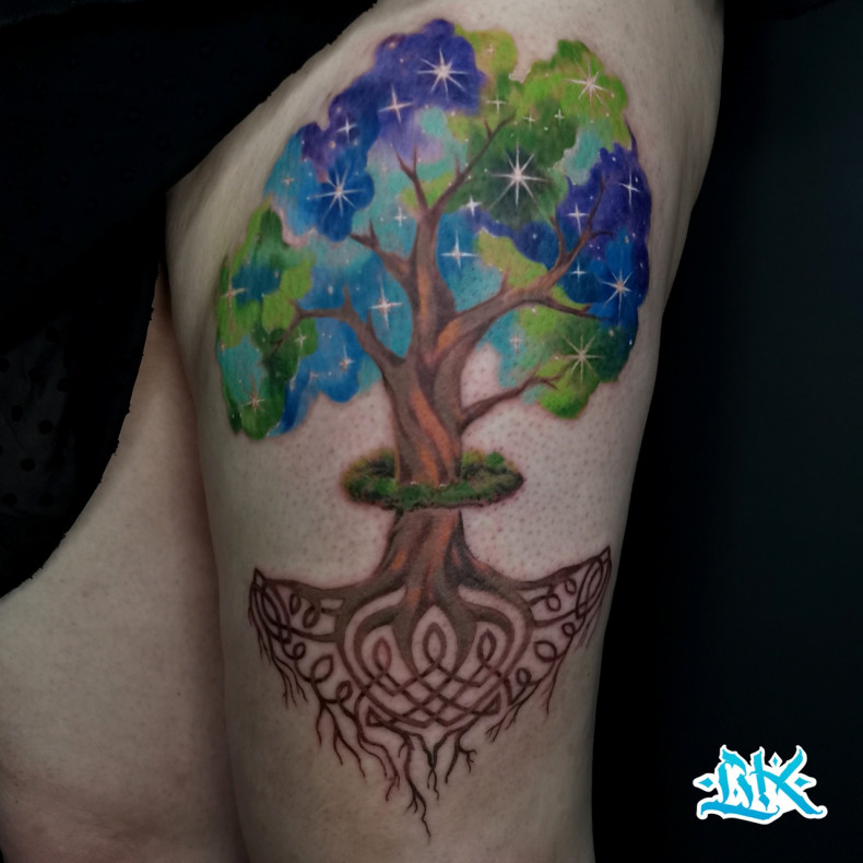 Акварель дерево жизни, photo - Тату мастер Дарьяна Кацер