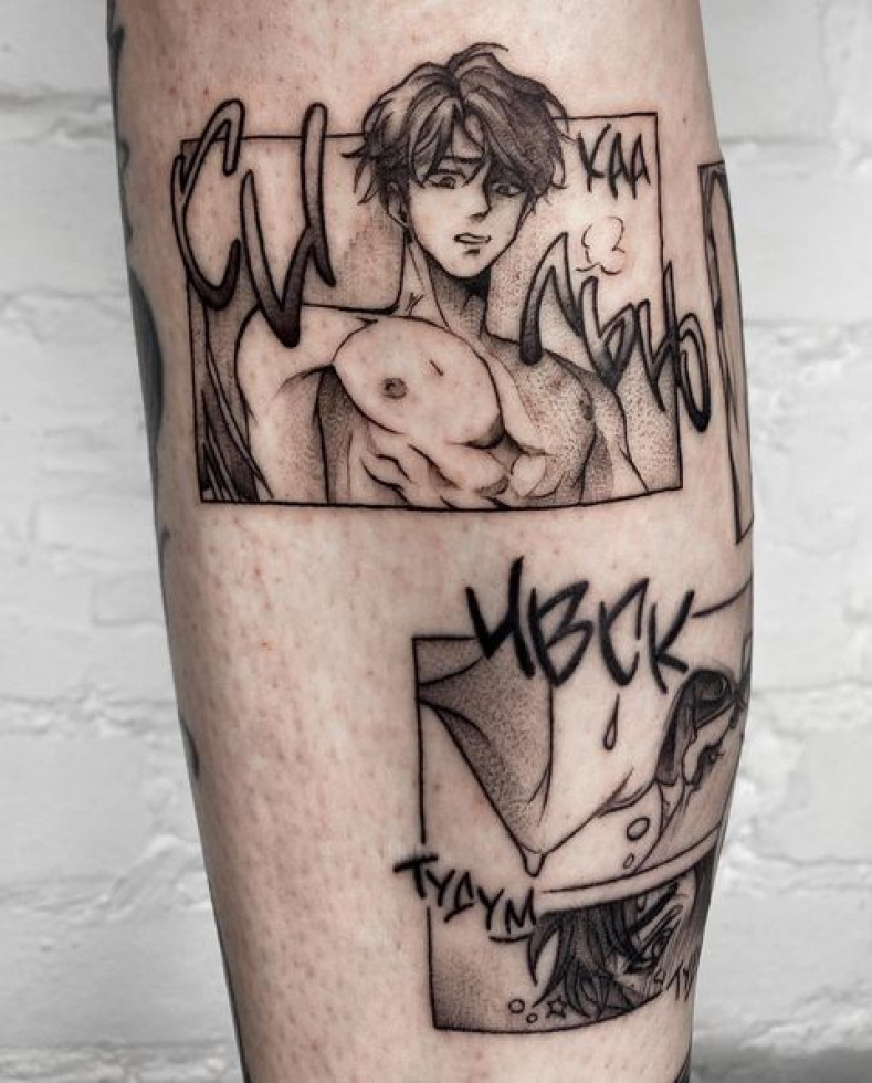 Mężczyźni animacja kolaż, photo - Tatuażysta Дарья Грибкова