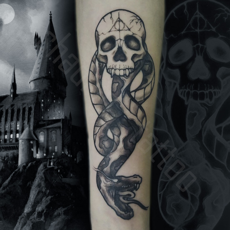 Змея на руке предплечье, photo - Тату мастер Илья Шадрин