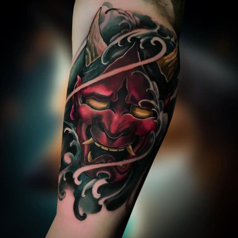 Mężczyźni ramię demon, photo - Studio tatuażu Baltic ink
