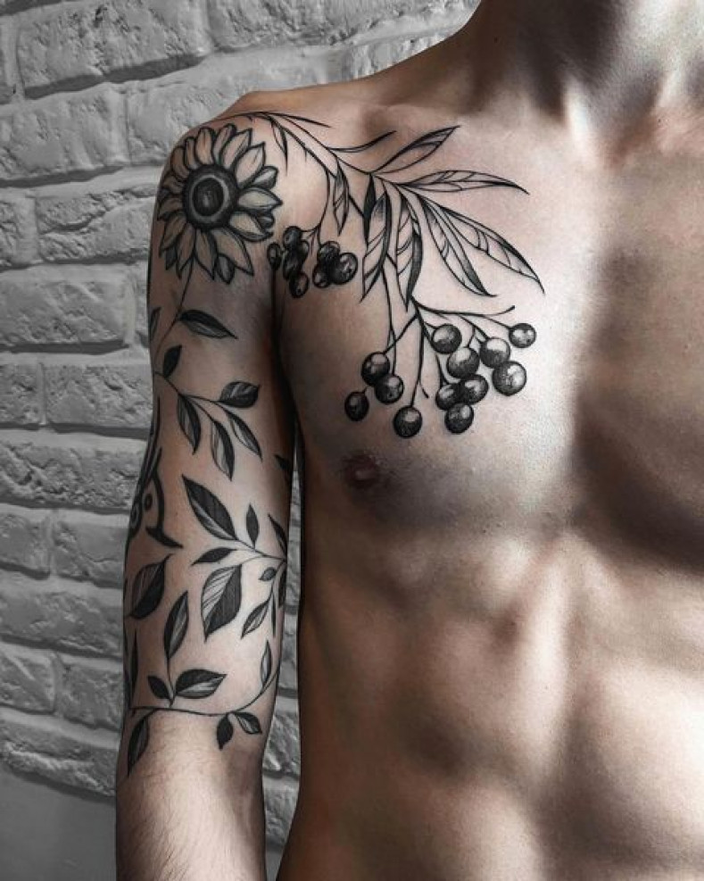 Men arm twig, photo - Tattoo Studio Vean tattoo krakow