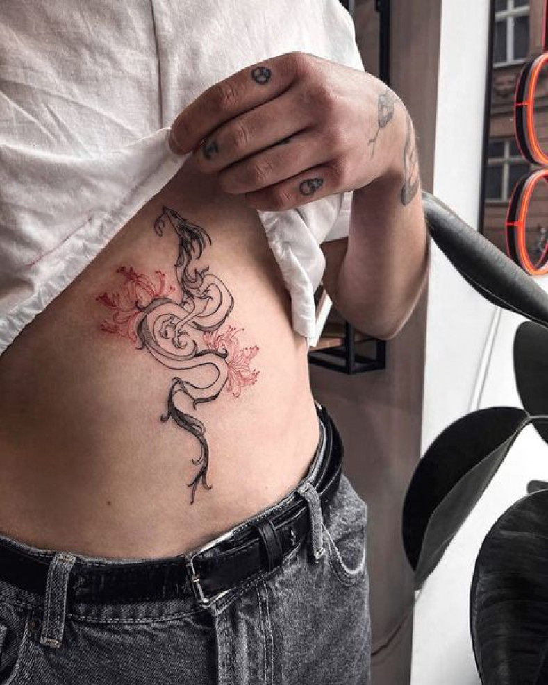 Dragon stomach, photo - Tattoo Studio Vean tattoo krakow
