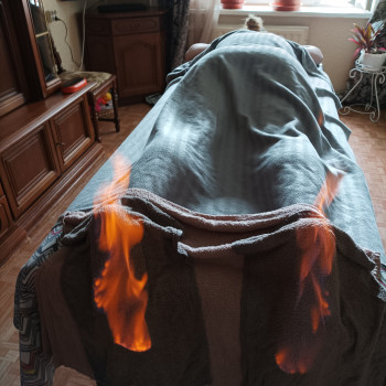 Огненный массаж стоп на дому у клиента