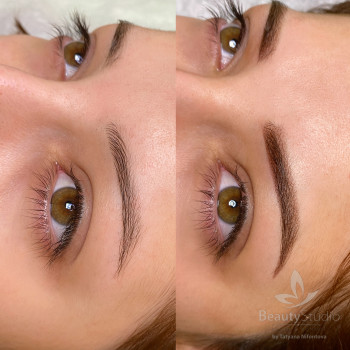 Татуаж бровей - пудровое напыление