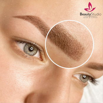 Бровки - пудровая техника