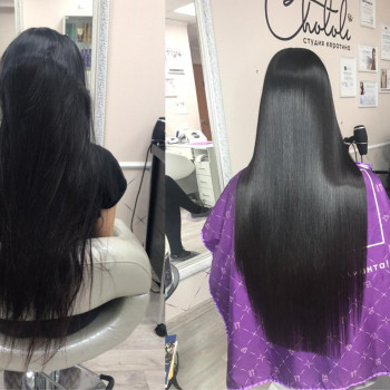 Кератиновое выпрямление волос Новосибирск - студия Chololi