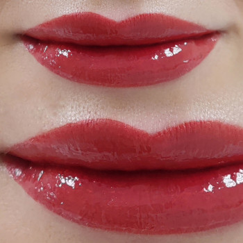 Перманентный макияж губ — помадный прокрас 