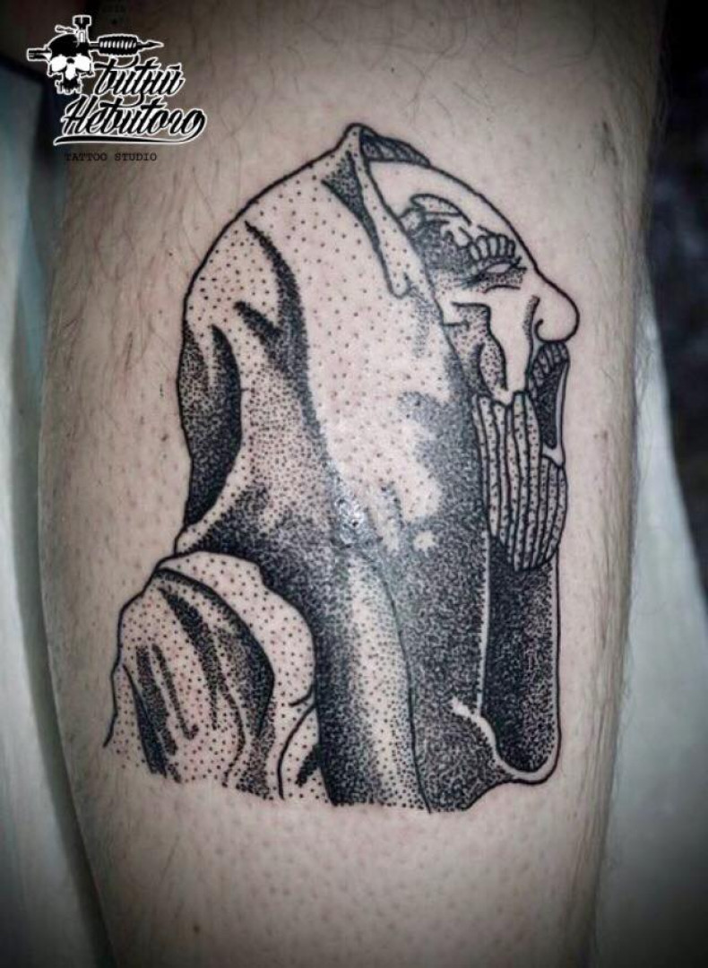 Мужские монах на ноге, photo - Тату салон Битый небитого