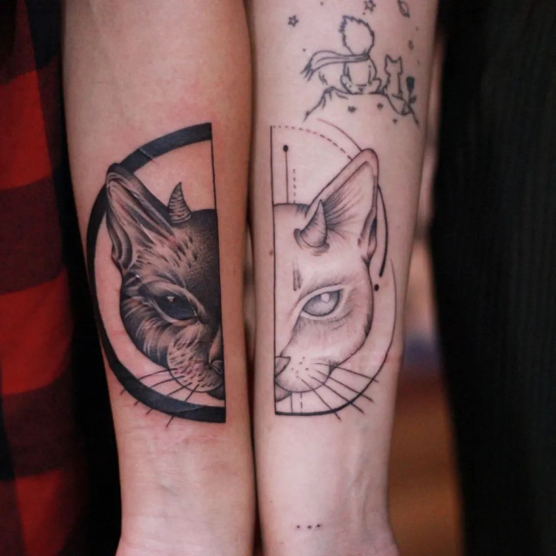 Cat couple, photo - Tattoo Studio Mornink tattoo studio