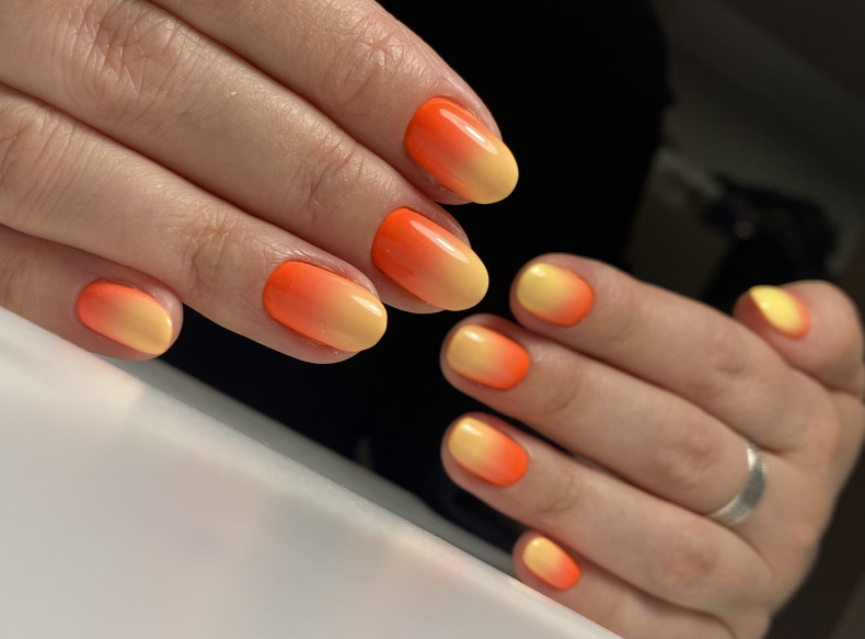Ombre orange, photo - Manicurist Анастасия Кириллова