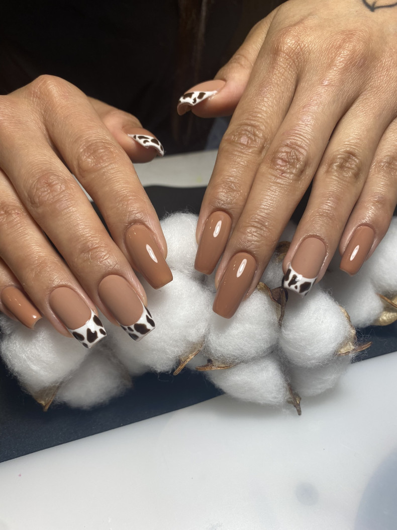 Coffee brown animal print, photo - Manicurist Анастасия Кириллова