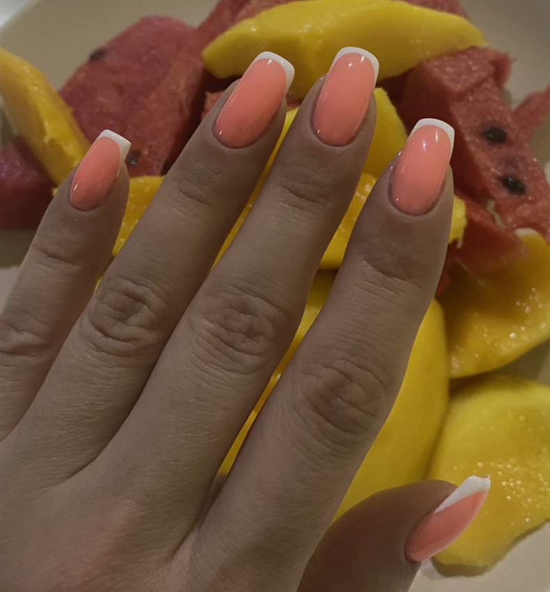 Peach french manicure, photo - Manicurist Анастасия Кириллова