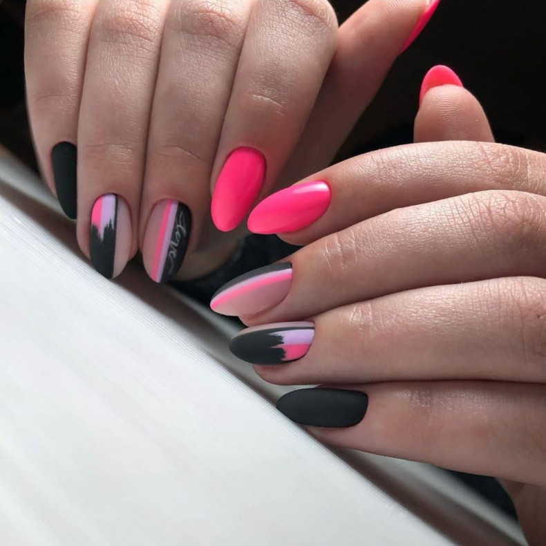 Black pink, photo - Manicurist Irina Ivanova
