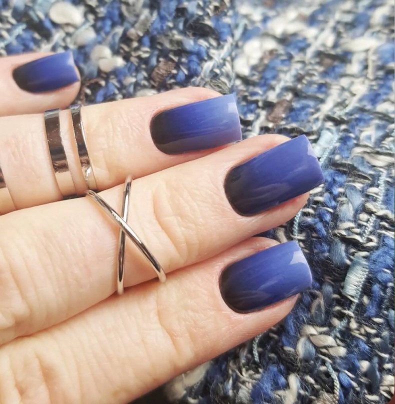 Niebieskie ombre, photo - Manicurzysta Олеся Cтепасюк