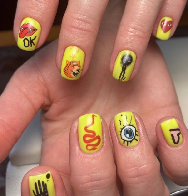 Painted yellow, photo - Manicurist Юлия