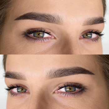 Брови после процедуры перманентного макияжа