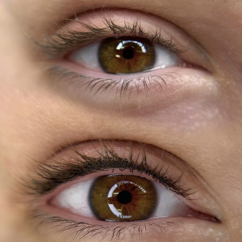 Перманентный макияж межресничного пространства до и после пр