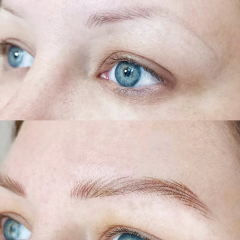 Фото До... и сращу После... процедуры.
Перманентный макияж 