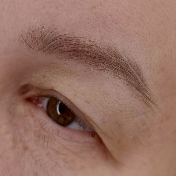 Фото После...
Перманентный макияж бровей в волосковой техни