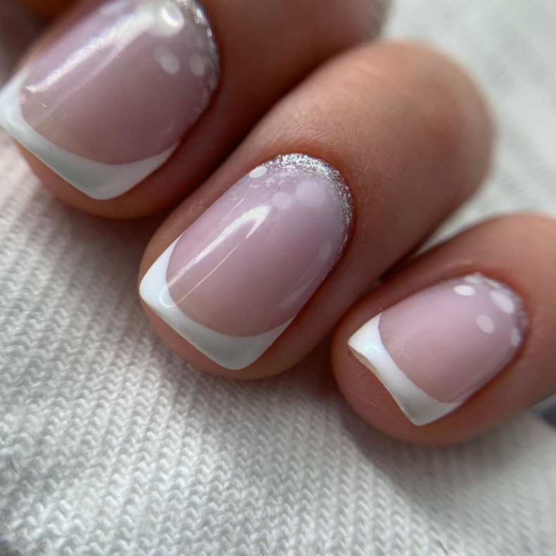 Pink half moon french manicure, photo - Manicurist Anastasiya
