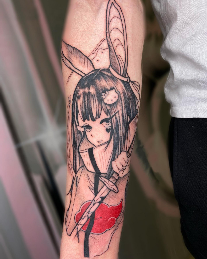 Männer Arm Anime-Serie, photo - Tattoo-Meister Andrey Didenko