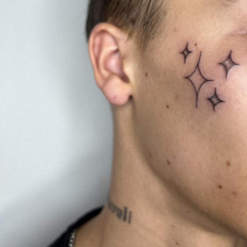 Men star face, photo - Tattoo Master Kate Boliukh