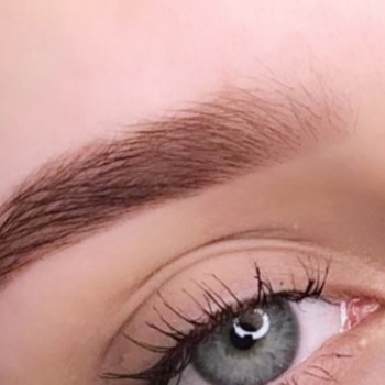 Пудровое напыление бровей 