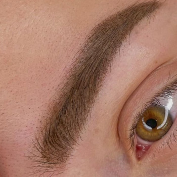 Пудровое напыление бровей 