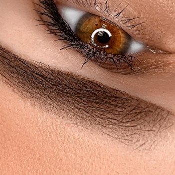 Пудровое напыление бровей 