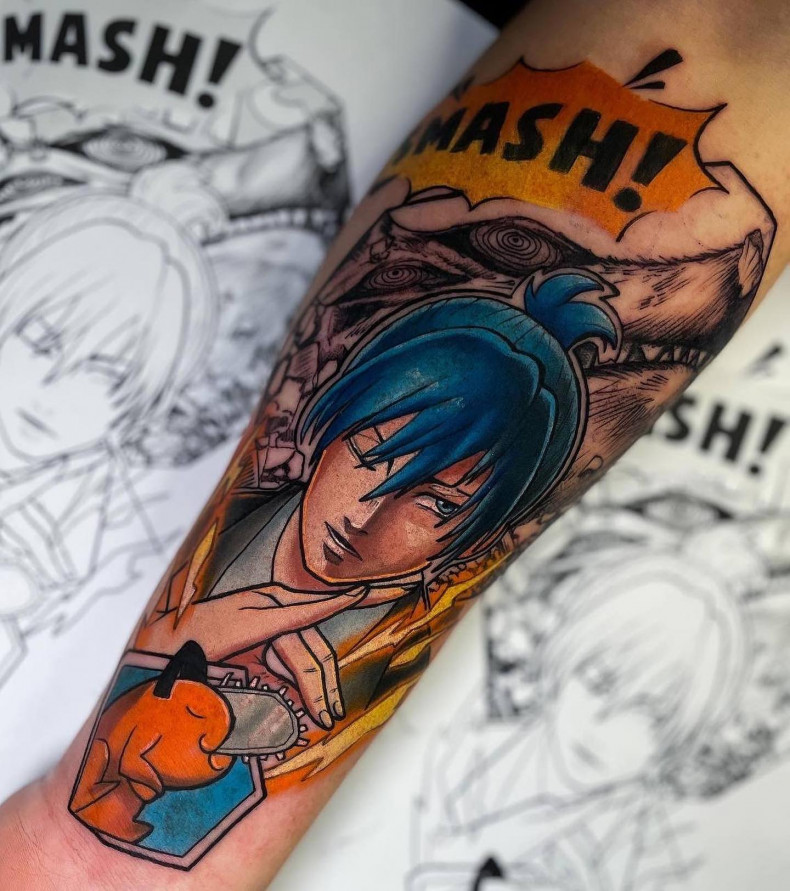 Männer Anime-Serie Unterarm, photo - Tattoo-Studio Lolly bomb