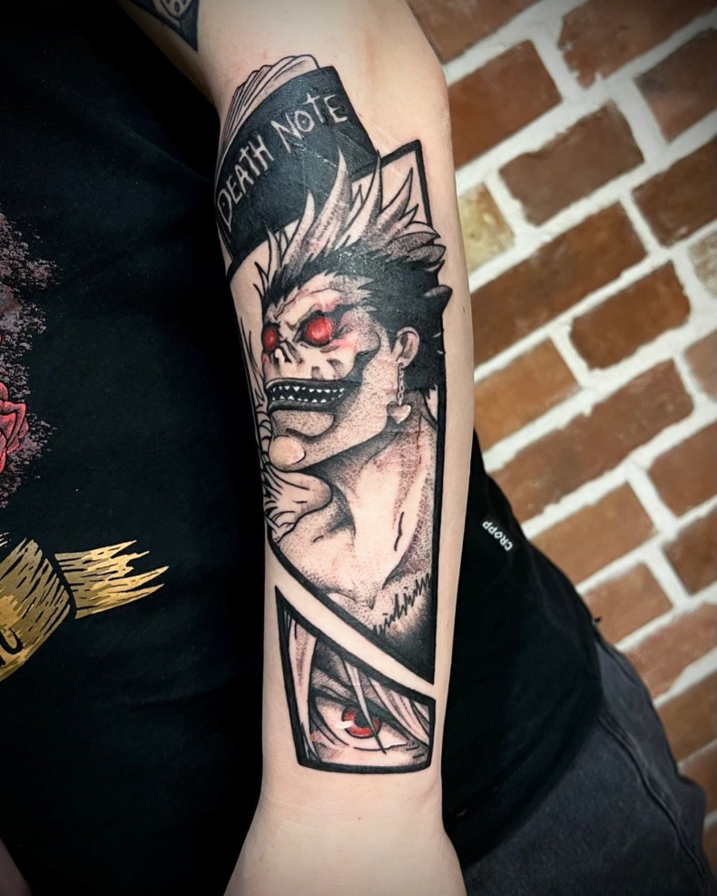 Männer Arm Anime-Serie, photo - Tattoo-Studio Black death