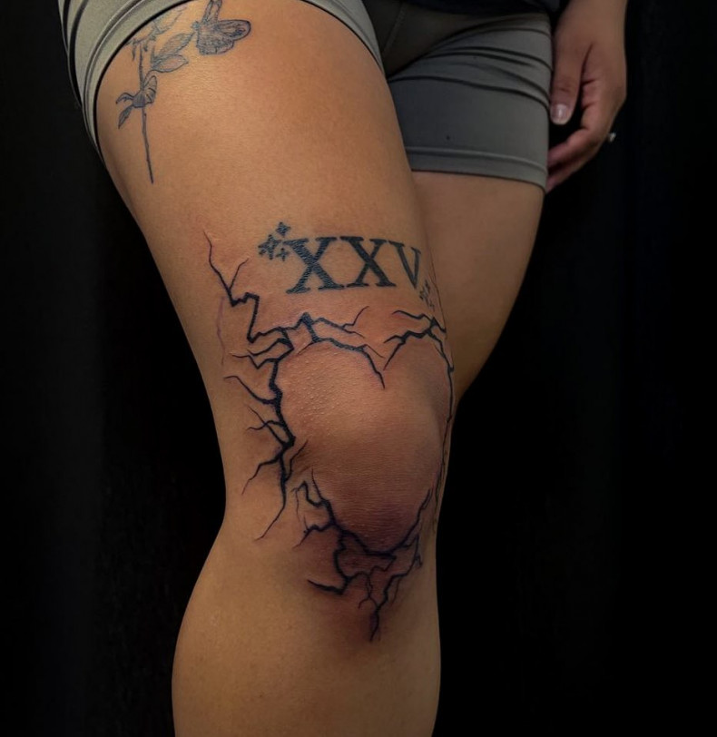 Frauen Knie herz, photo - Tattoo-Studio Vean tattoo wroclaw