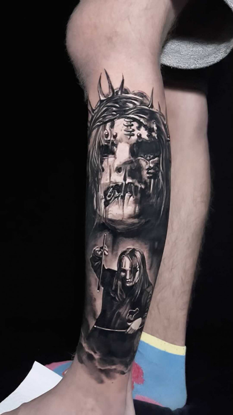 Männer Bein horror, photo - Tattoo-Meister Georgiy Korolkov