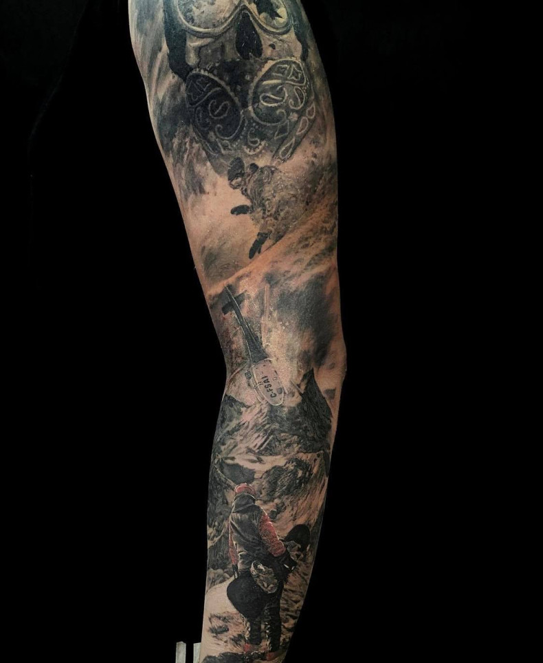 Männer Ärmel, photo - Tattoo-Studio Spadetattoo