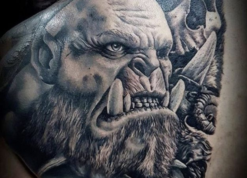 Männer schwarzgrau monster, photo - Tattoo-Studio Prime Ink