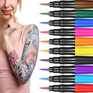 Jim&Gloria Temporary Tattoo Pens Fake Tattoos Kit Removable Body Tattoo Paint Markers For Men Women Sleeves St Patricks Day Teen Girls Trendy Stuff Unique Trending Gifts For Teenage Boys Kids Or Adult