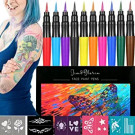 Jim&Gloria Face Paint Fine Tip Markers Temporary Fake Tattoo Pen 10 Colors Kawaii Body Art Paint Kit, Fun Cool Teen Girls Trendy Stuff Cosplay Trending Gifts For Teenager, Kids Or Adult
