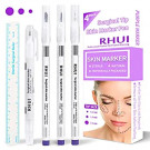 Surgical Skin Marker Pen 4-Pack Professional Sterile Tip Tattoo Stencil Markers Pen Scribes Purple, Individually Wrapped (Tip Size: 0.5mm/1mm/3.5mm)