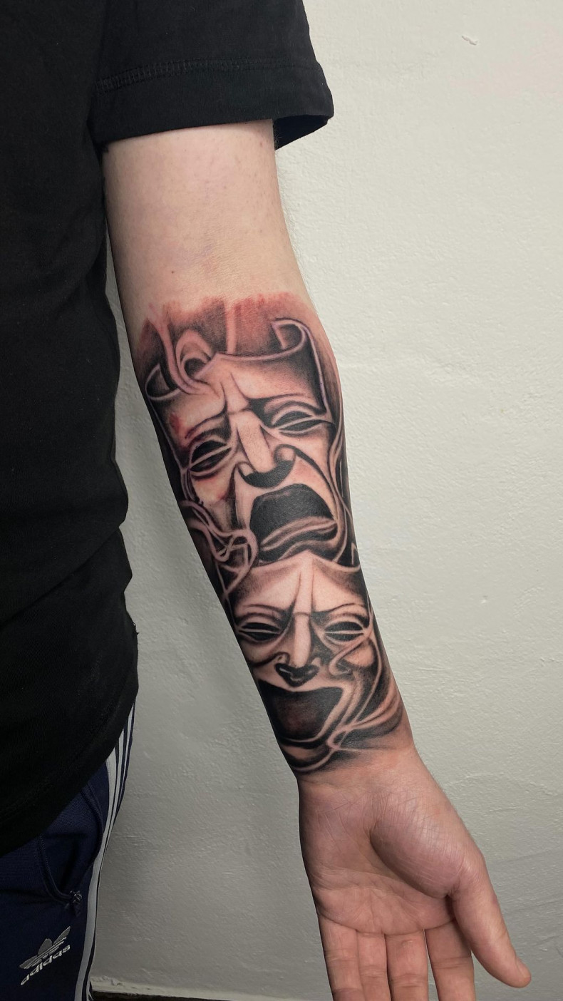 Männer Arm maske, photo - Tattoo-Meister Tobias Ruf